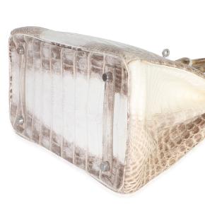 Hermès Birkin 30 Blanc Matte Niloticus Crocodile Himalaya PHW 7