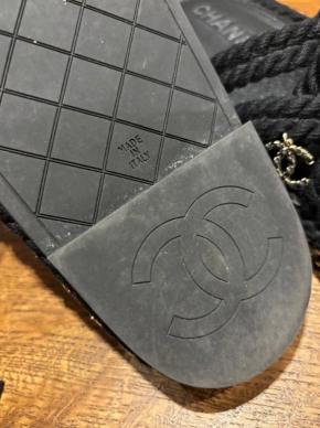 Chanel Black Rope Slides 4