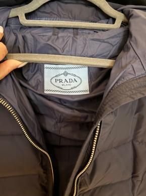 Prada Fur Trimmed Hood Puffer Coat 5