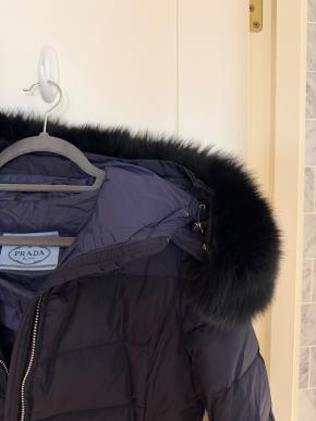 Prada Fur Trimmed Hood Puffer Coat 6