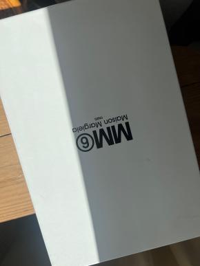 MM6 White Leather Sandals 10