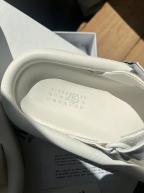 MM6 White Leather Sandals 4