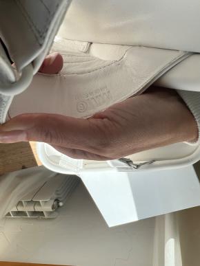 MM6 White Leather Sandals 8