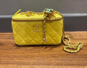 Chanel Yellow Trendy CC Vanity Bag 11