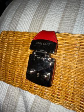 Miu Miu Raffia Clutch - NO STRAP 3