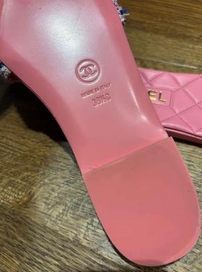 Chanel Tweed Flat Slides 4