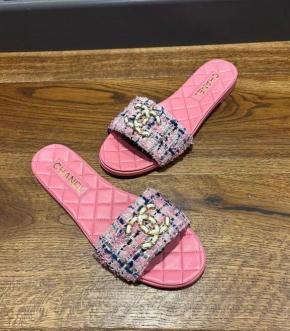 Chanel Tweed Flat Slides 8