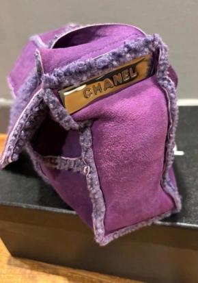 Chanel Purple Sheepskin Shoulder Bag 3