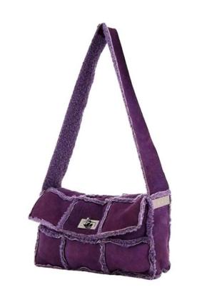 Chanel Purple Sheepskin Shoulder Bag 11