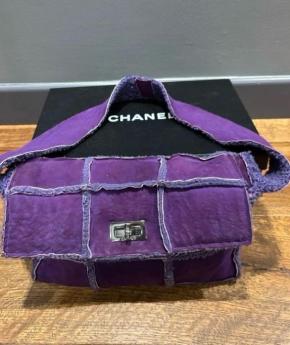Chanel Purple Sheepskin Shoulder Bag 8