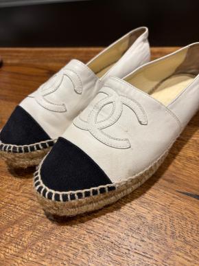 Chanel Black And White Espadrilles 5