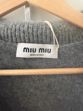 Miu Miu Grey Cashmere Blend Cardigan 4