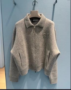 Miu Miu Grey Cashmere Blend Cardigan 2