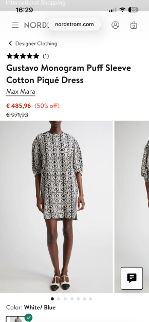 MaxMara Puff Sleeve Mini Dress 7