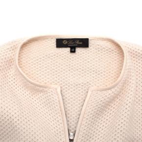 Ivory Knitted Cashmere Blend Zip-Up Cardigan 2