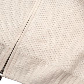 Ivory Knitted Cashmere Blend Zip-Up Cardigan 6