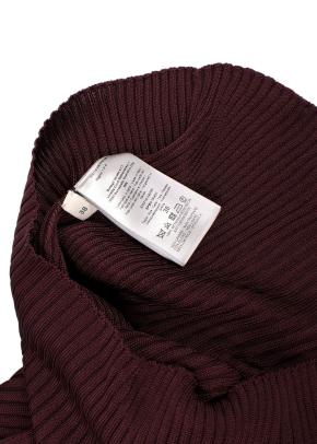 Burgundy Long Sleeve Ribbed Turtleneck Top 4