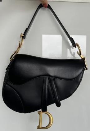 Dior Black Leather Saddle Bag 2
