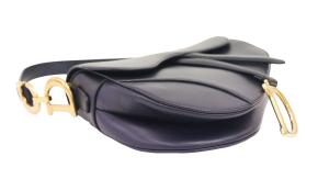Dior Black Leather Saddle Bag 4