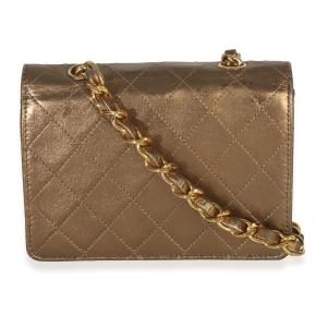 Chanel Metallic Quilted Lambskin Extra Mini Square Flap Bag 2