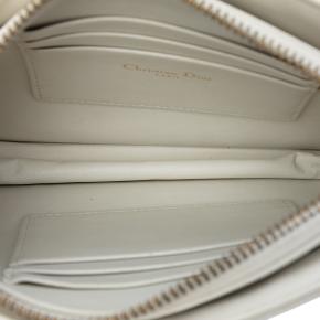 Dior White Supple Cannage Calfskin Caro Every Dior Pouch 4