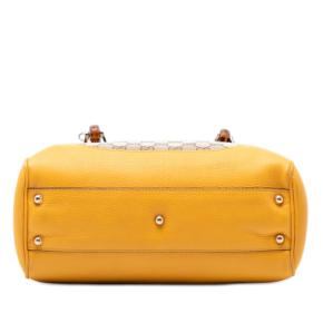 Gucci Yellow Small GG Canvas Diana Bamboo Top Handle Tote 3