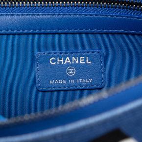 Chanel Blue Medium Canvas La Pausa Zip O Case Clutch 5