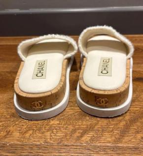 Chanel Embellished Terrycloth Slides 2