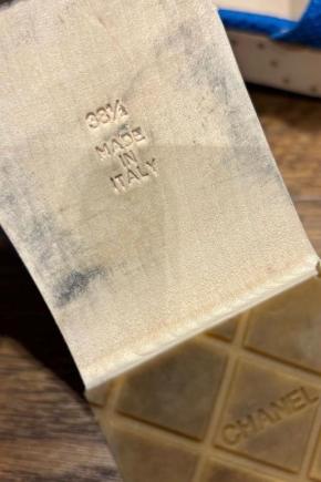 Chanel Blue Fabric CC Slides 4