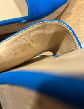 Chanel Blue Fabric CC Slides 5