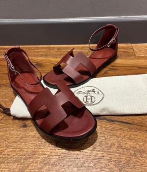 Hermes Rouge H Santorini Sandals 3