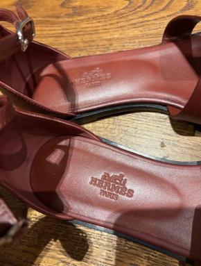 Hermes Rouge H Santorini Sandals 6