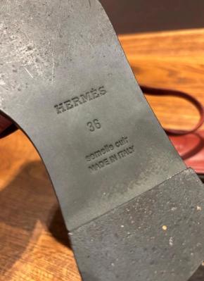 Hermes Rouge H Santorini Sandals 4