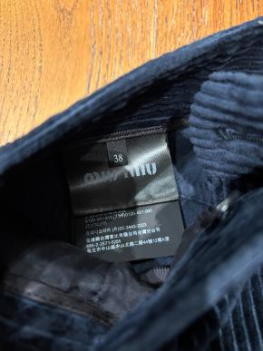 Miu Miu Navy Velvet Trousers 6