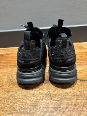 Chanel Black Fabric Trainers 3