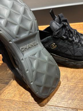 Chanel Black Fabric Trainers 5