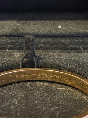 Cartier Full Pave Set Diamond Rose Gold Love Bracelet 17 with box and receipt 5