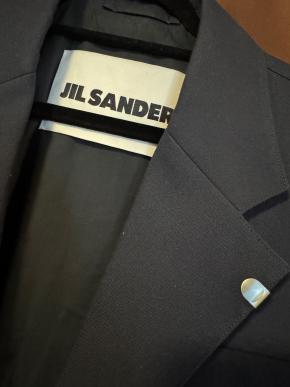 Jil Sander Navy Blue Gabardine Wool Jacket 5