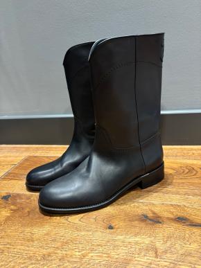 Chanel Black Leather CC Boots 3