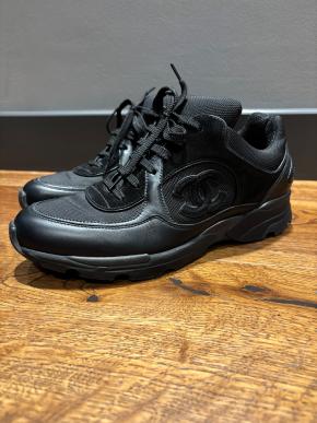 Chanel Black CC Trainers 2