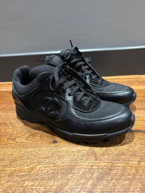 Chanel Black CC Trainers 3