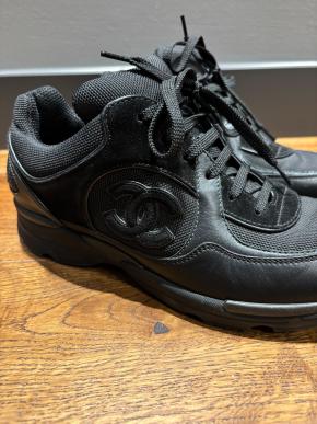Chanel Black CC Trainers 10