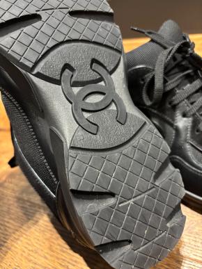 Chanel Black CC Trainers 4