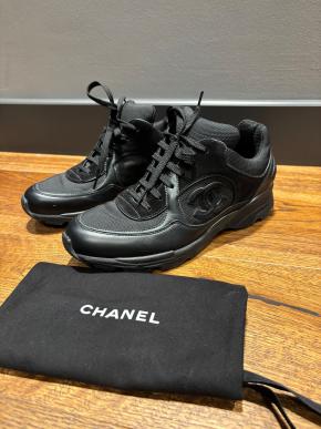 Chanel Black CC Trainers 7