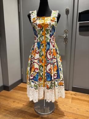 Dolce & Gabbana Majoilca Print Midi Dress 2