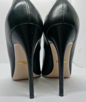 Gucci Embellished Black Leather Pumps 6