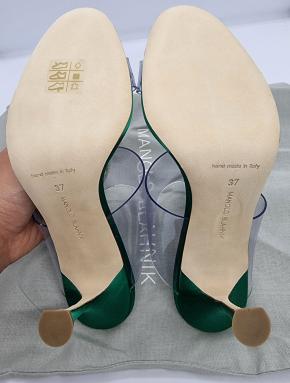 Jimmy Choo Oversized Crystal Buckle Sandals 11