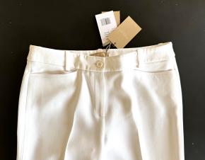 Michael Kors White Crepe Cropped Trousers 10