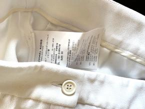 Michael Kors White Crepe Cropped Trousers 12