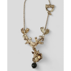Valentino Floral Motif Metal Necklace 7